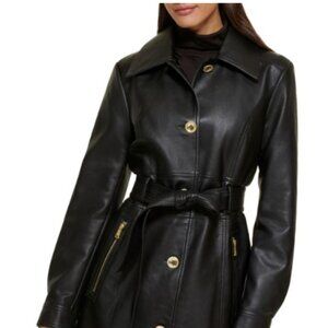 NWT GUESS Faux Leather Trench Coat